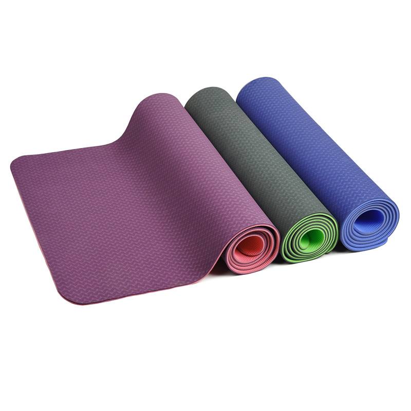 Premium Double Layer Fitness Equipment Tpe Yoga Mat 6mm
