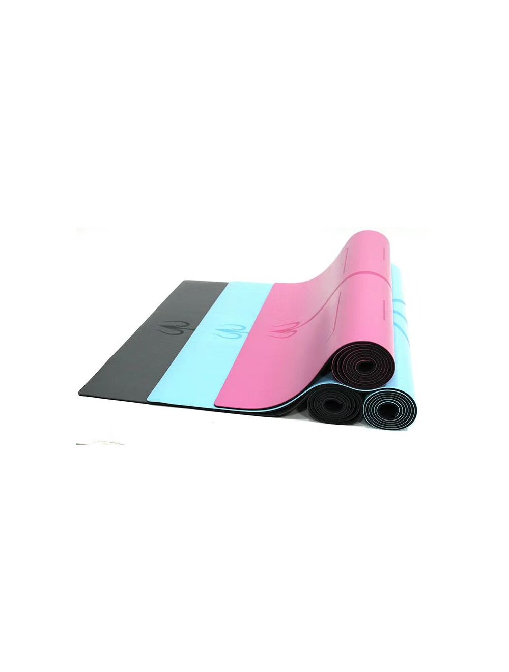 5mm Luxury PU material with Natural rubber yoga mat with strap