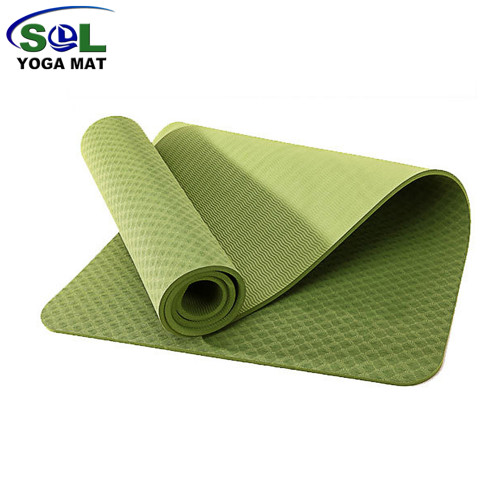SOL manufacturer GYM non-slip eco friendly high quality TPE yoga mat for beginners