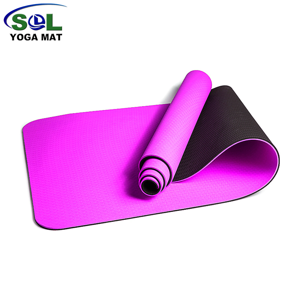 SOL Wholesale GYM rubber Anti-slip eco friendly hot high quality TPE yoga mat