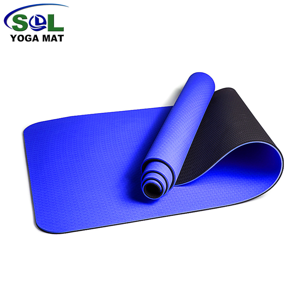 SOL Wholesale GYM rubber Anti-slip eco friendly material TPE yoga mat