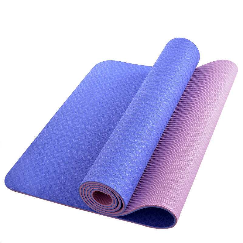 6mm Custom Logo Fitness Double Side TPE Yoga Mat with Position Line 