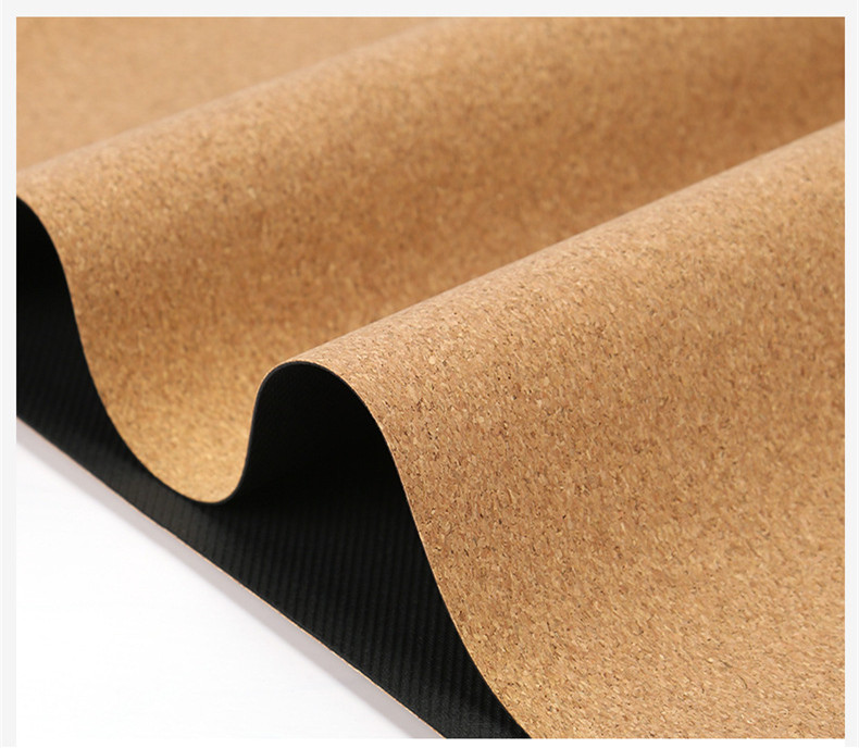 OEM Chakra Alignment Sweatproof Yoga Mat Cork Rubber Material 