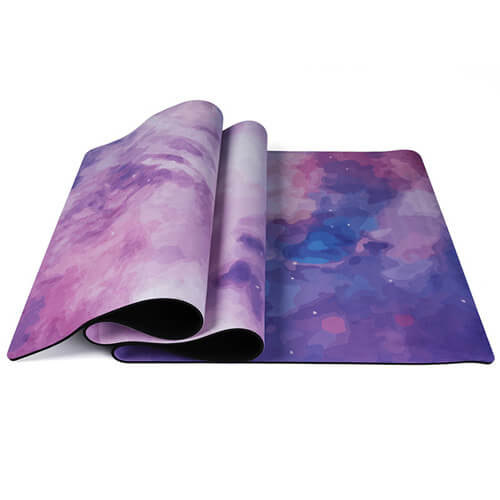 Folding Recycled Eco Friendly Natural Tree Rubber Suede Yoga Mat