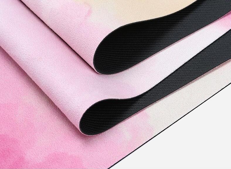 Traveling Foldable Rubber Microfiber Customize Design Yoga Mat